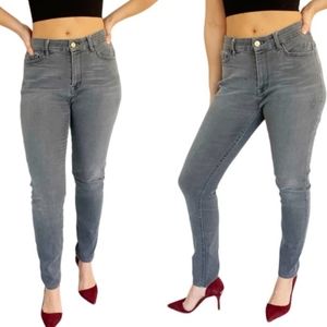 7 For All Mankind High Waist Ankle Skinny Jeans grey women's size 28